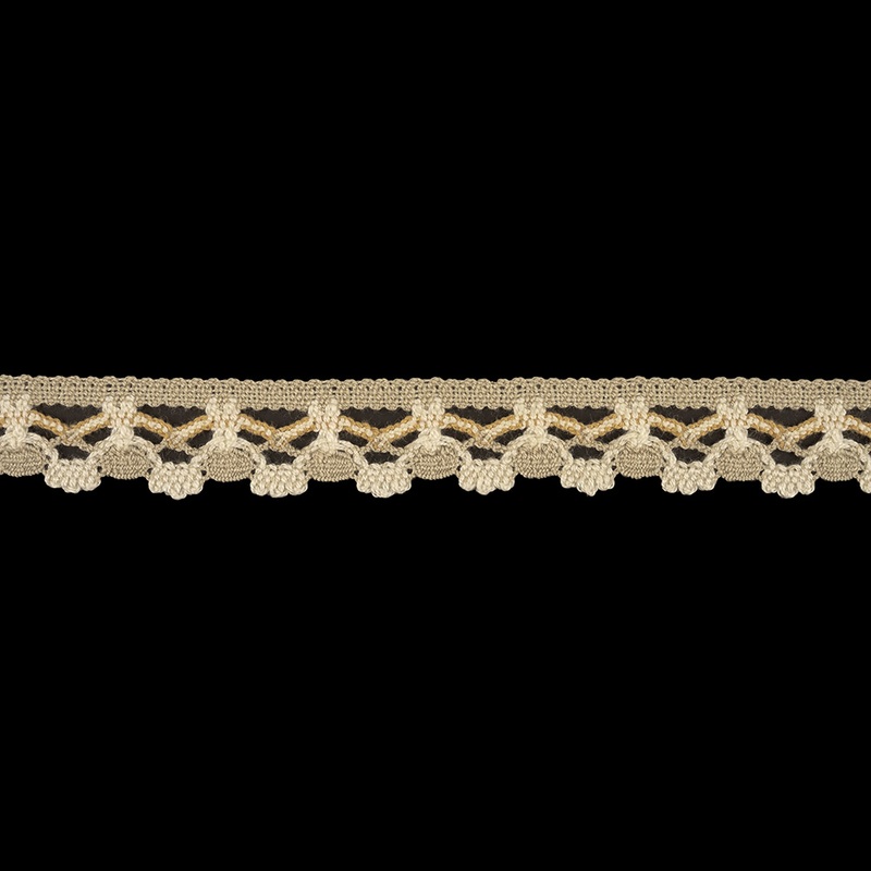 Gray, Beige and White Crochet Lace Trim – 1.25″