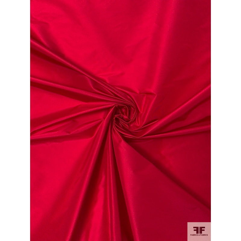 Solid Silk Taffeta – Deep Red Fabric by the Yard