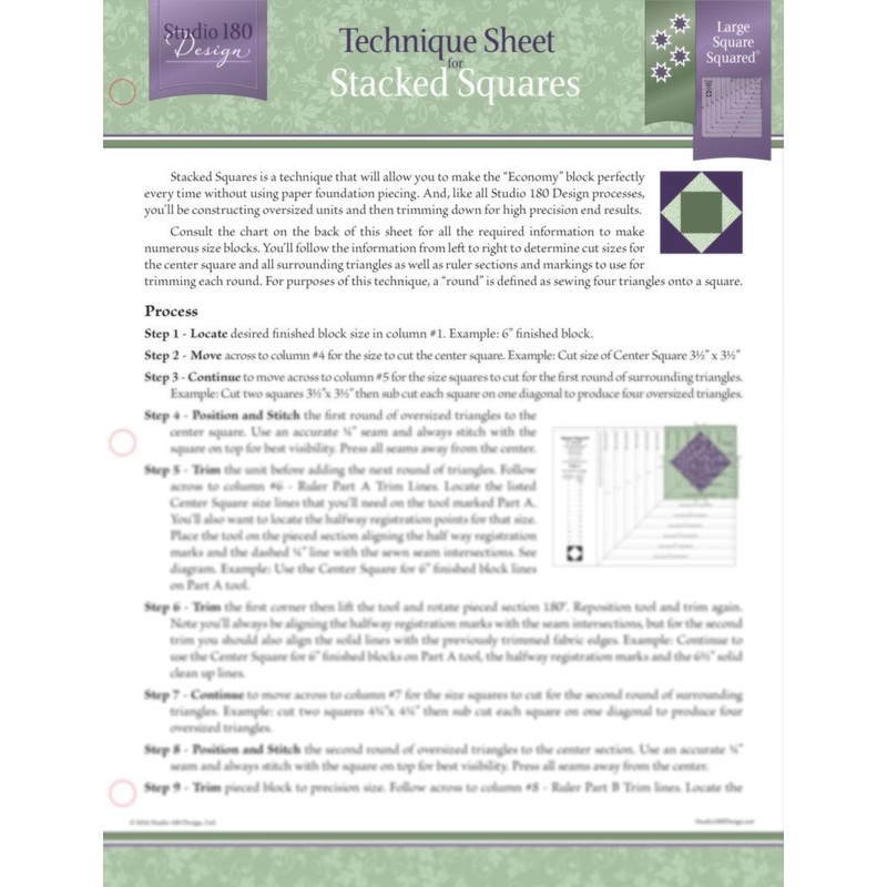 Stacked Squares Technique Sheet