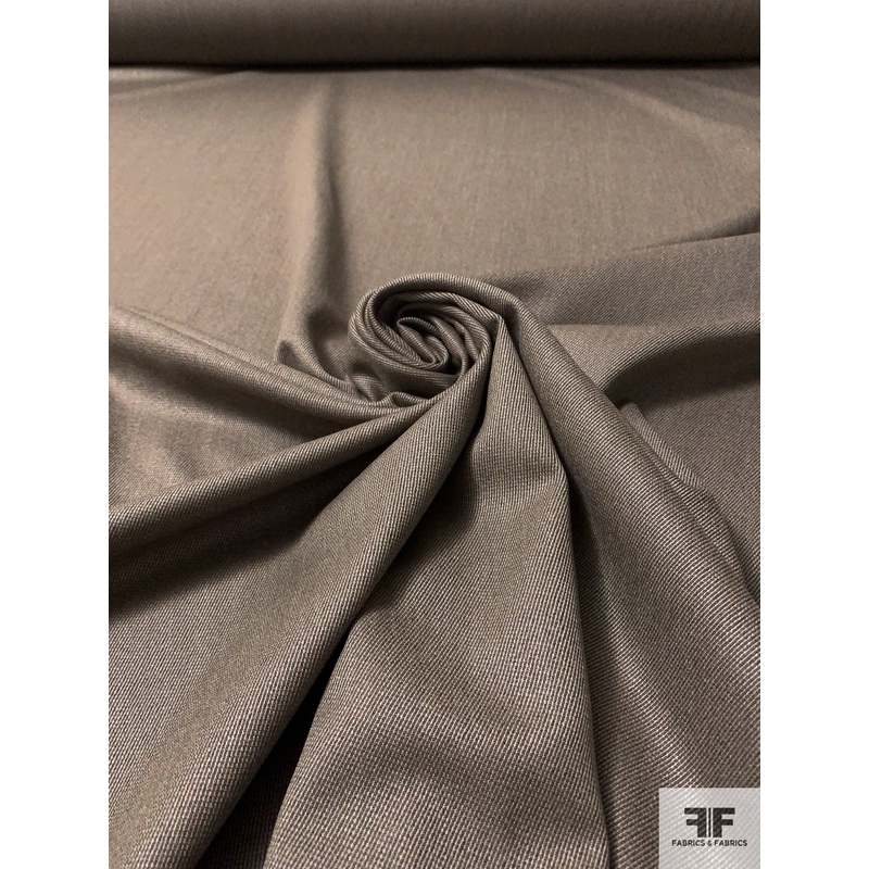 Timeless Twill Wool Suiting – Earthy Taupe Fabric by the Yard