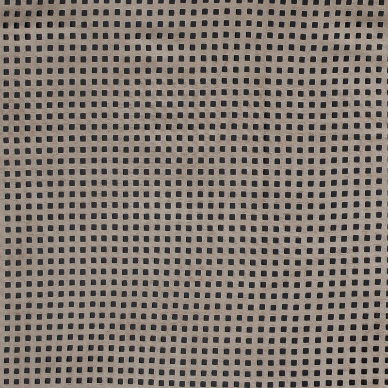 Italian Rubby Tan Square Perforated Faux Suede