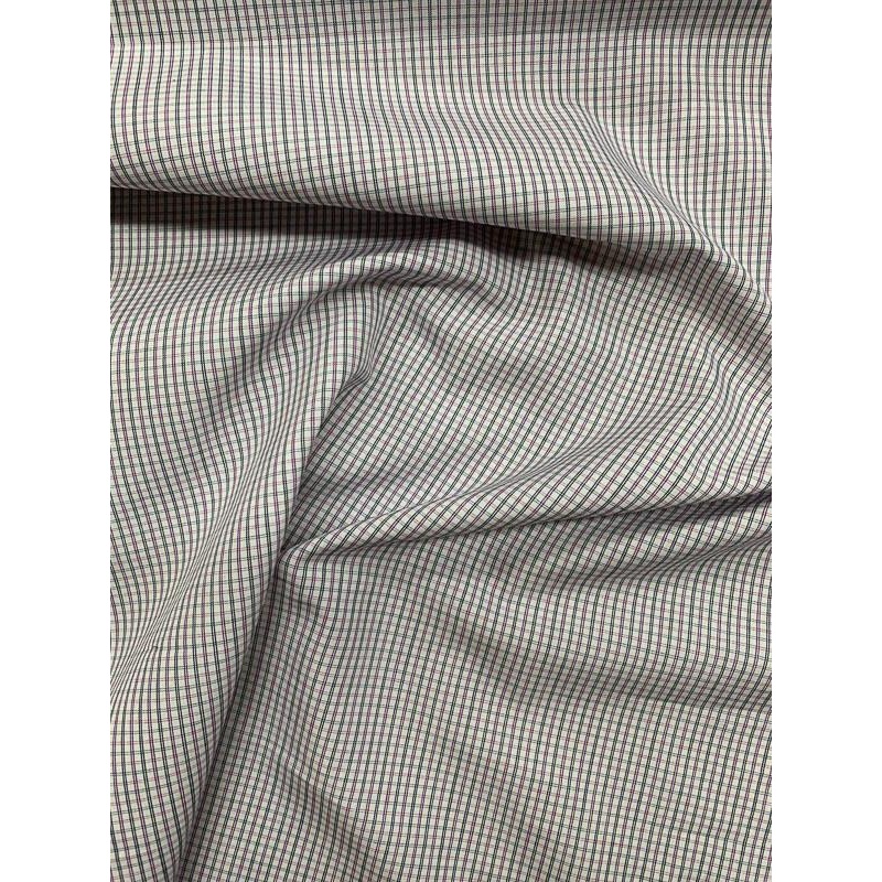 Mini Plaid Cotton Shirting – Blue / Grey / Purple Fabric by the Yard