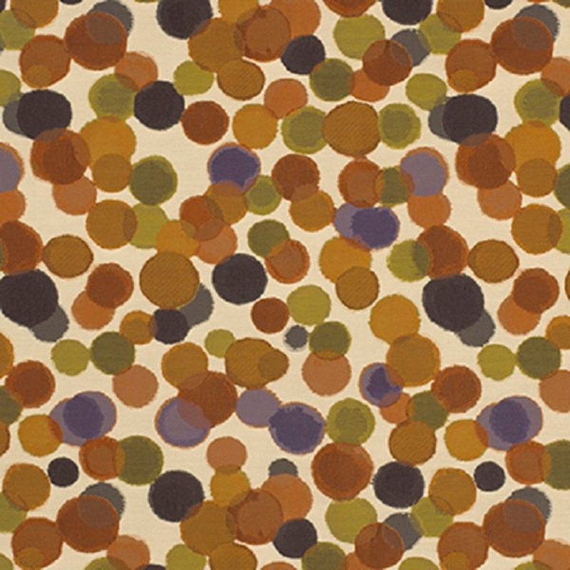 Momentum Lina Sienna Overlapping Circles Orange Upholstery Fabric Order Product