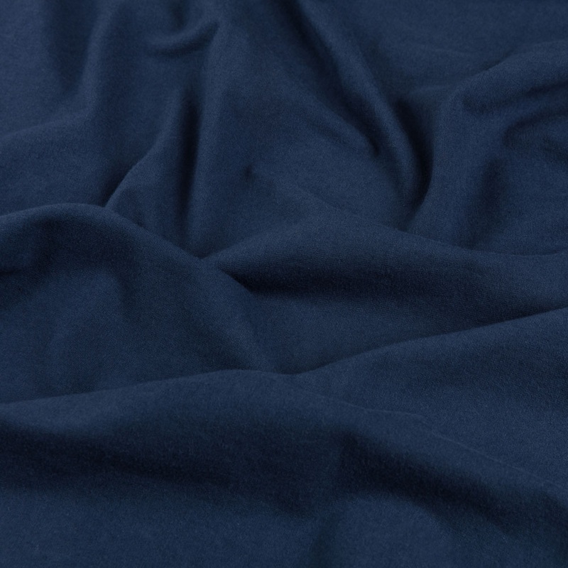 Muted Navy Stretch Cotton Jersey