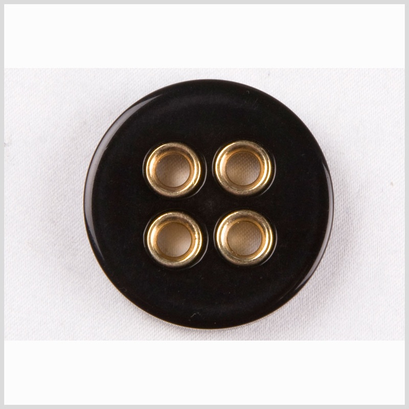 Black Plastic Coat Button – 48L/30.5mm