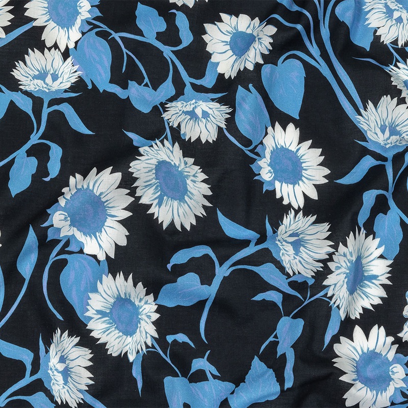 Cotton Voile – Blue Floral – Adore You Print – Mood Exclusive Indigo Collection