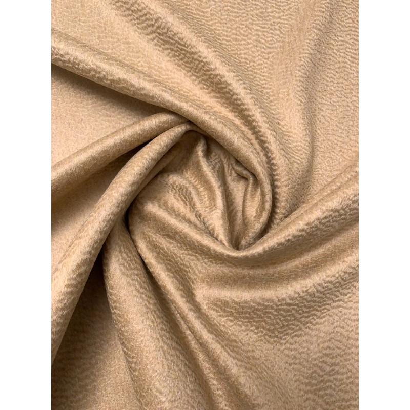 Italian Fine Cashmere Blend Coating – Camel Beige Fabric by the Yard