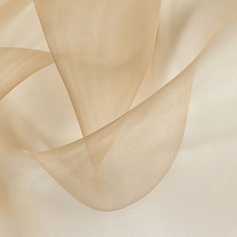 Stiff Mesh-Like Polyester Organza – Gold – Iris Collection