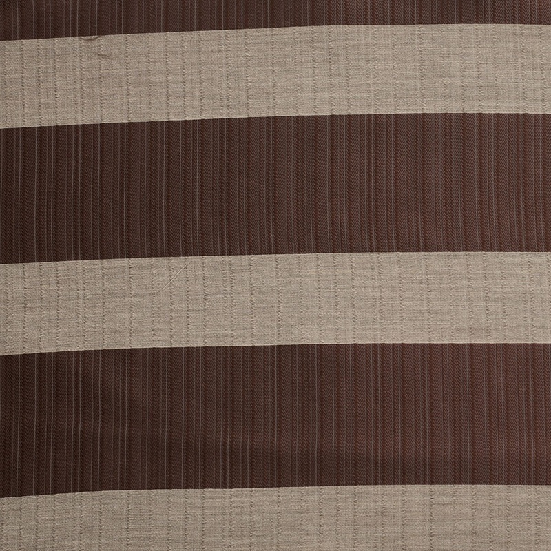 Striped Chocolate Polyester Woven