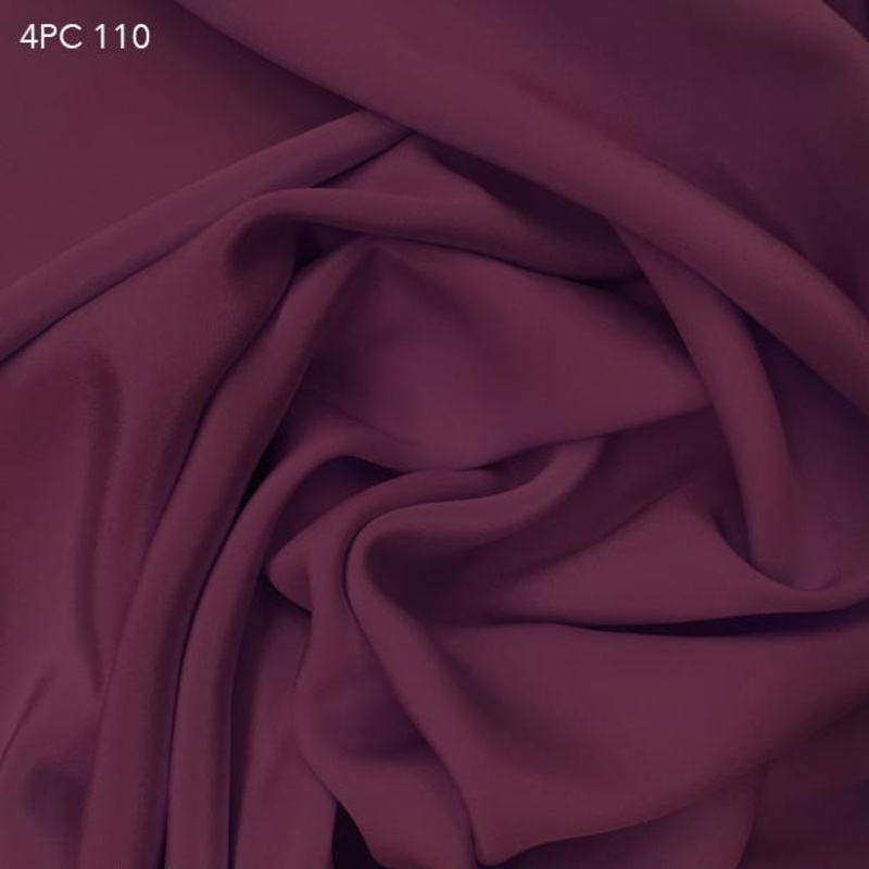4 Ply Silk Crepe – Sangria Purple Fabric by the Yard