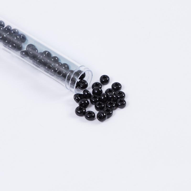 Black Opaque Czech Seed Beads – Size 2