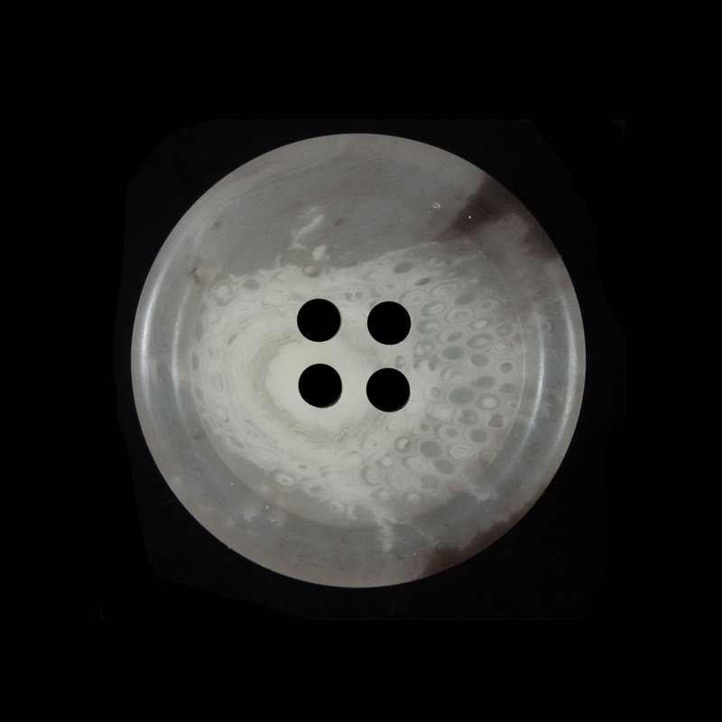 Clear and Brown Rimmed Plastic Button – 40L/25.5mm
