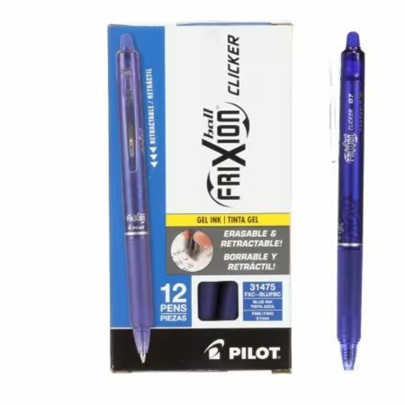 Frixion Clicker (.7) Heat Erase Pen – BLUE