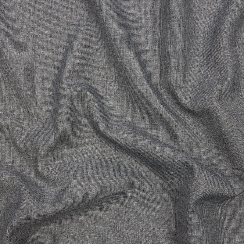 Heathered Gray Tropical Wool Blend Suiting