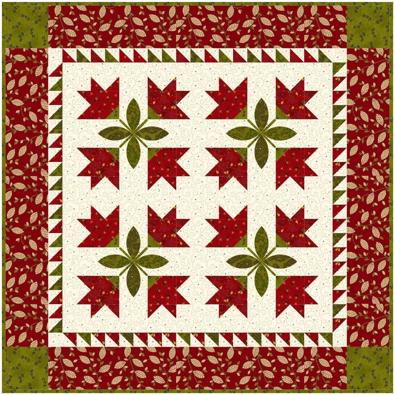Idaho Lily Kit – Baubles & Balsam – 27″ x 27″ – Includes Pattern & Binding