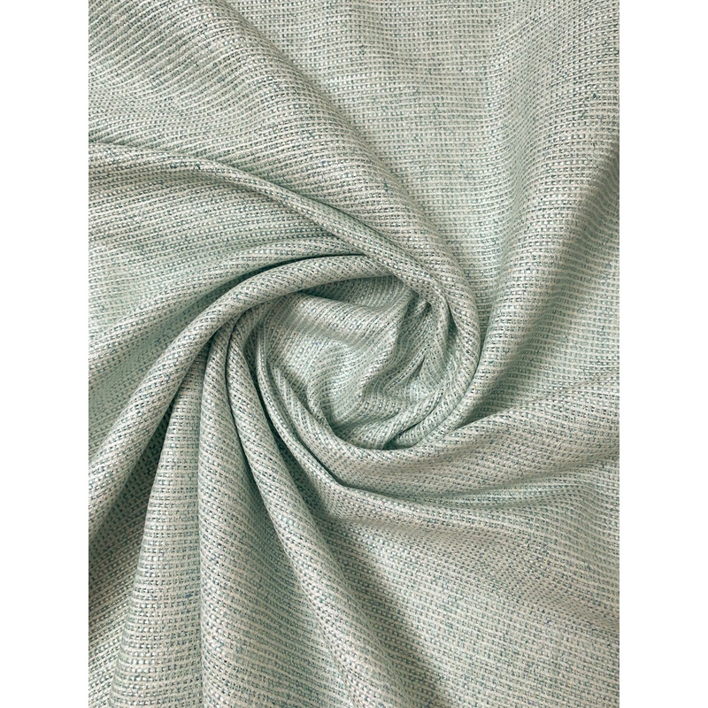 Made in England Tweed Suiting – Powder Blue / Off-White Fabric by the Yard