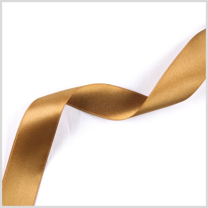 1.5″ Dark Gold Double Face French Satin Ribbon