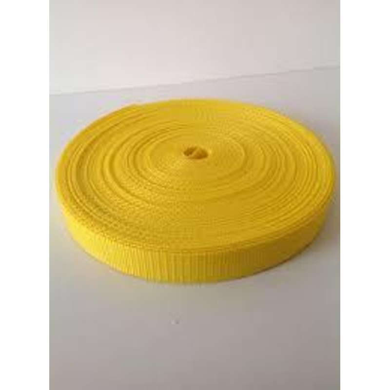 Clearance – PolyPro Webbing – Yellow – 25mm Wide – Priced Per Meter