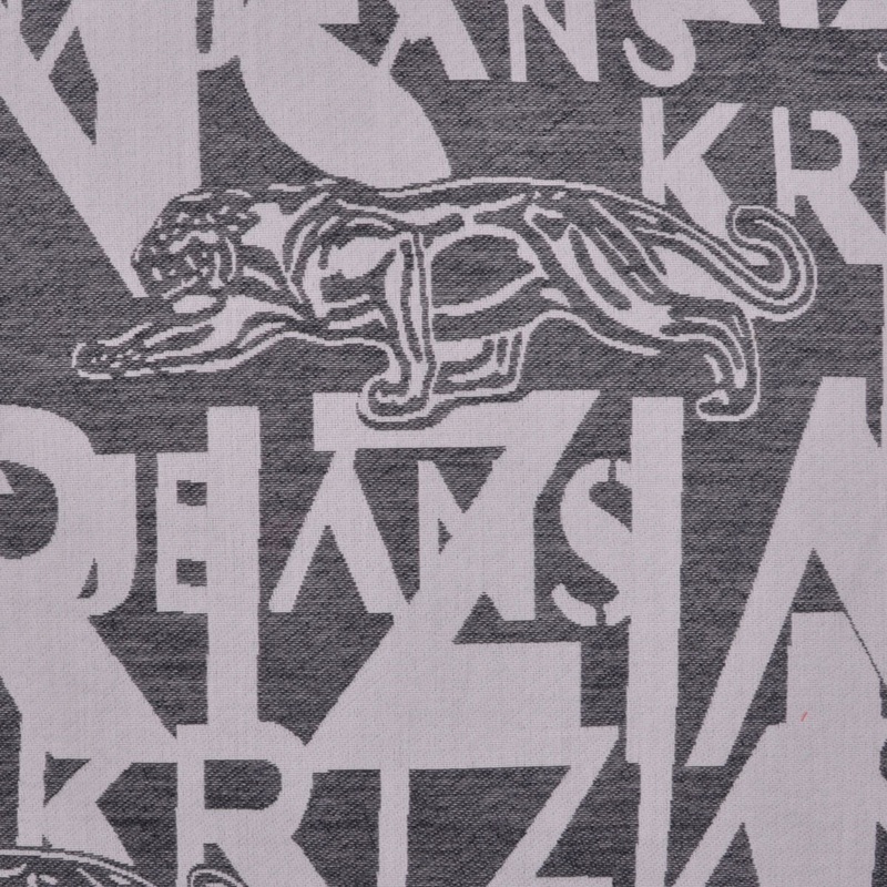 Krizia Gray and Ivory Cotton Print