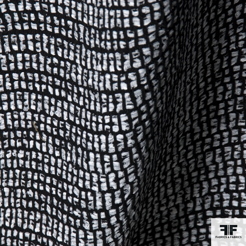 Abstract Tweed – Black/White Fabric by the Yard