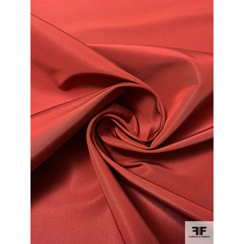 Solid Silk Faille with Fused Back – Burnt Orange Fabric by the Yard