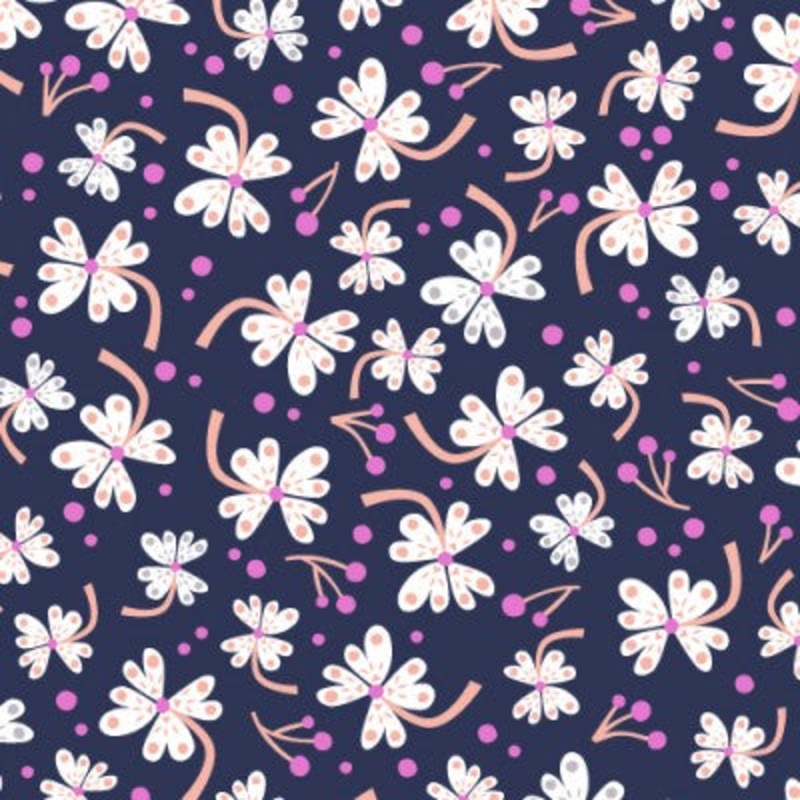 Lost in Flowers Navy – (1)