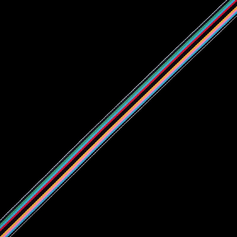 Multi-Color Striped Grosgrain Ribbon – 0.75″