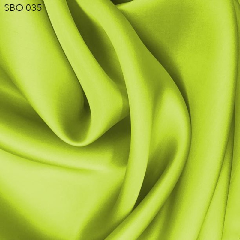 Satin Faced Organza – Yellow Green Fabric by the Yard