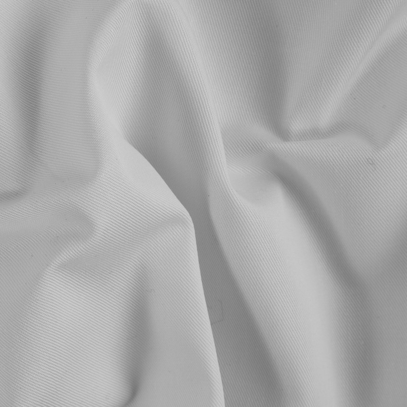 White Eco-Friendly Blended Cotton Twill