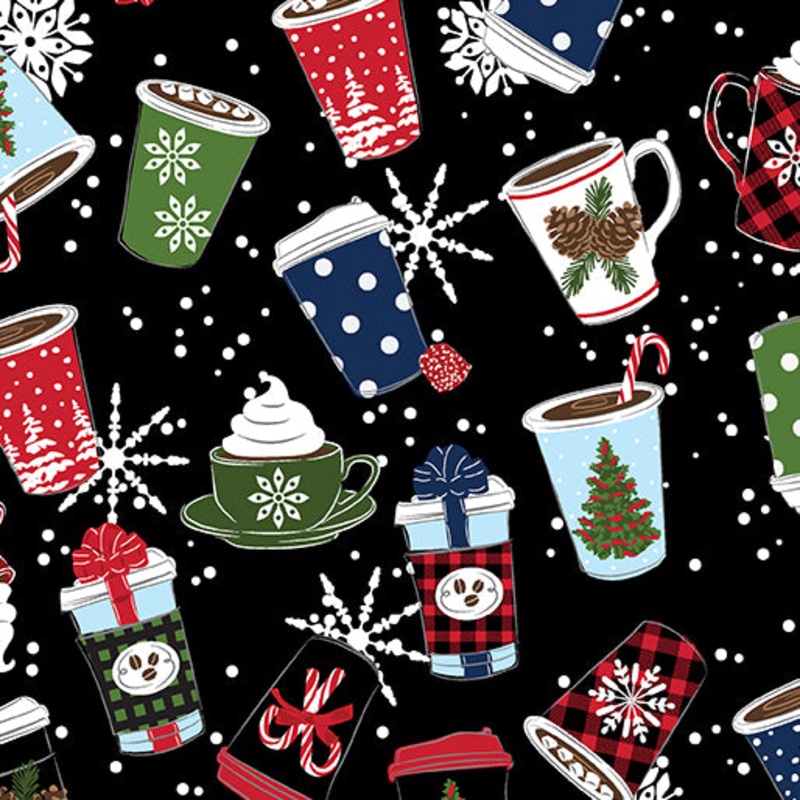 Country Christmas Holiday Drinks Black