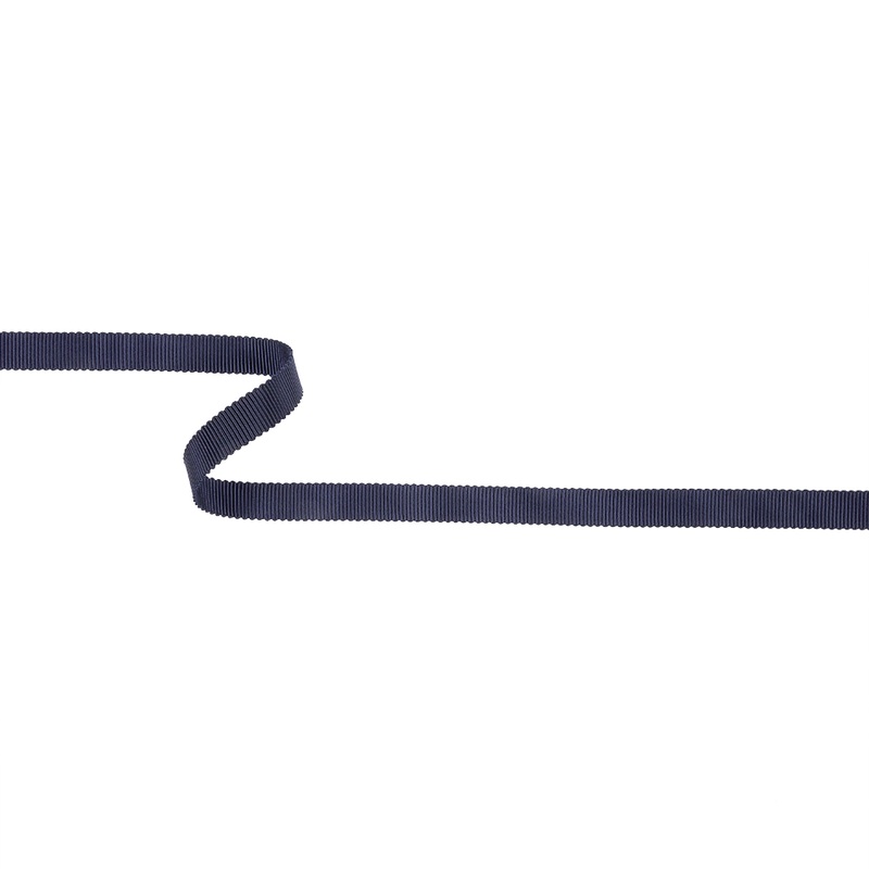 Dark Navy Recycled Polyester Petersham Grosgrain Ribbon – 9mm
