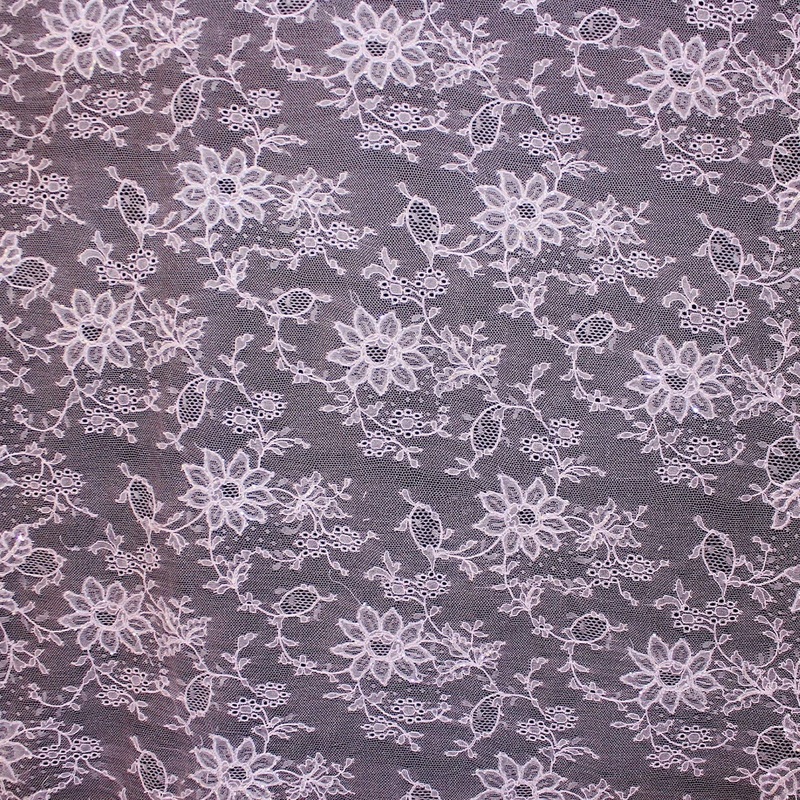 Floral Beaded Lace – Lavender Fabric by the Yard