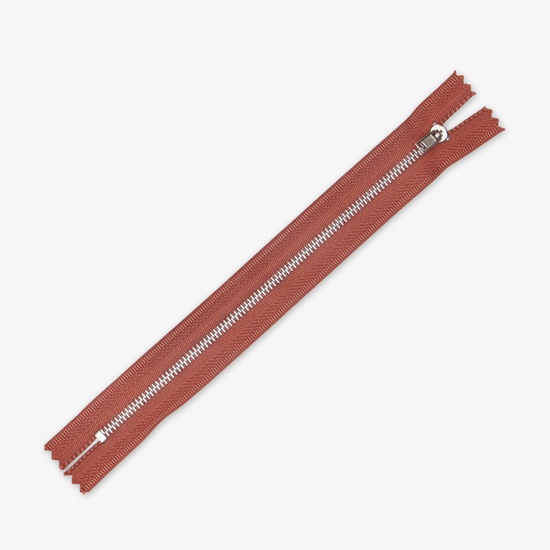 Metal Trouser Zips Burnt – 20cm