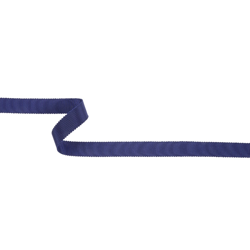 Navy Recycled Polyester Petersham Grosgrain Ribbon – 12mm