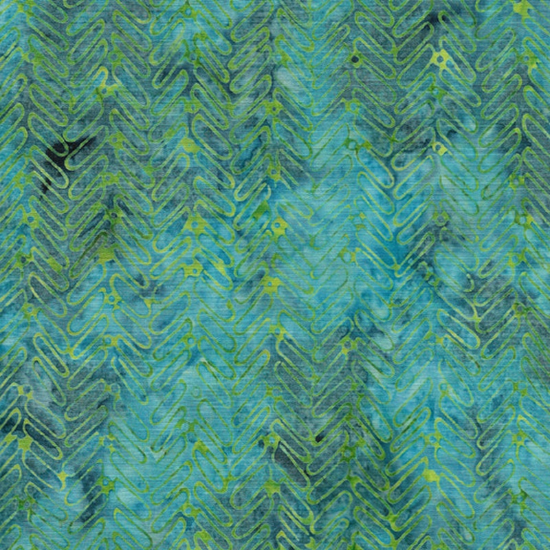 Peacock Galore Batiks Green Multi