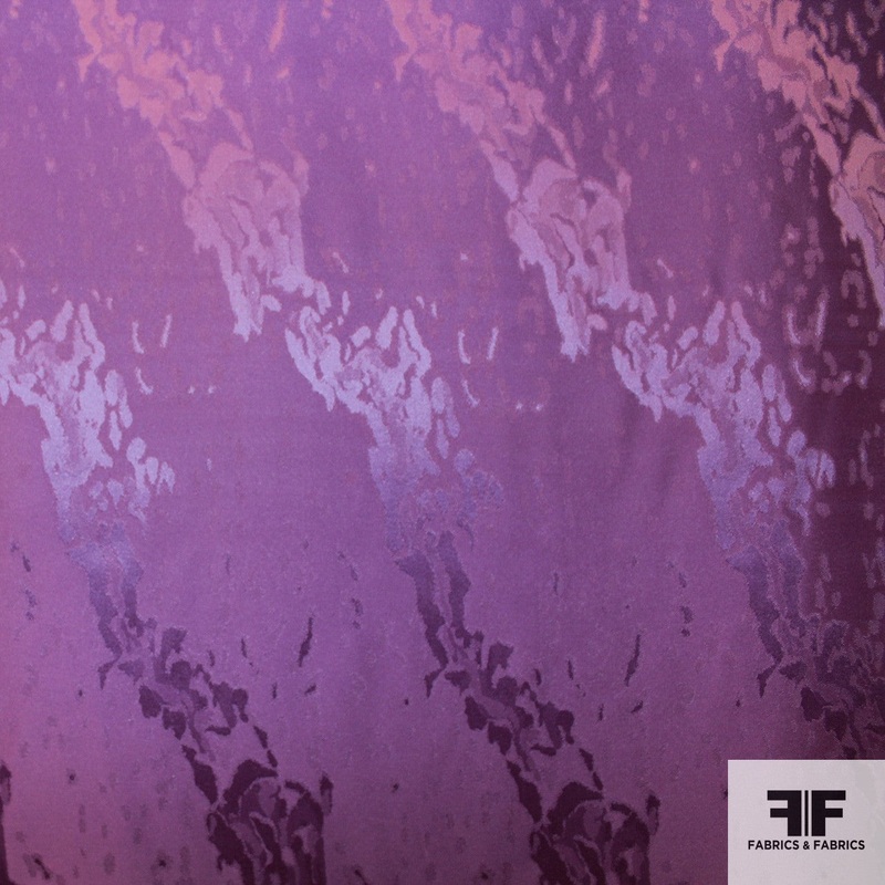 Abstract Silk Jacquard – Purple Fabric by the Yard