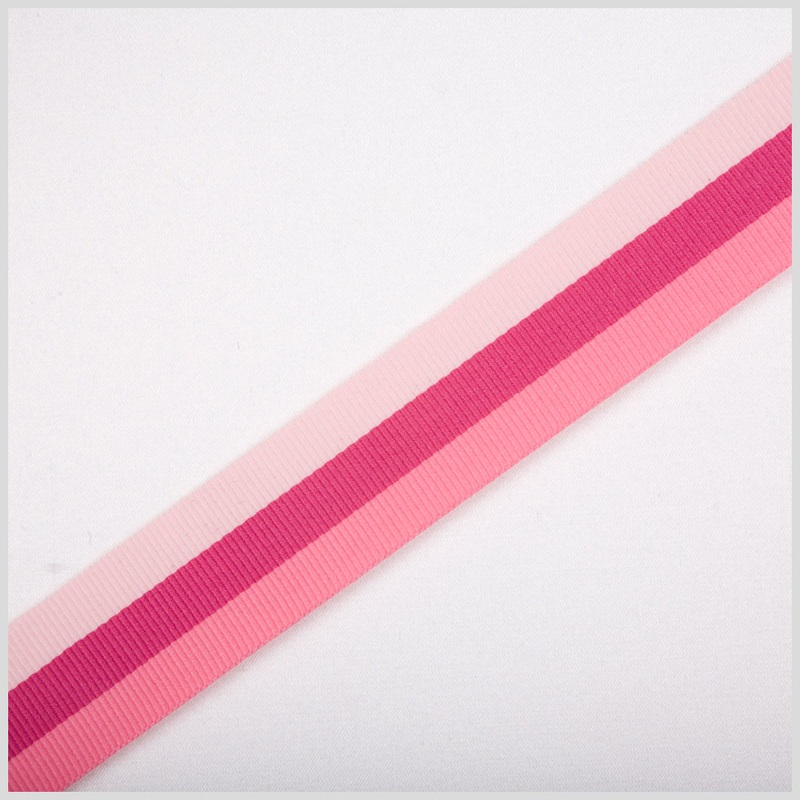 Pink Combo Striped Grosgrain Ribbon
