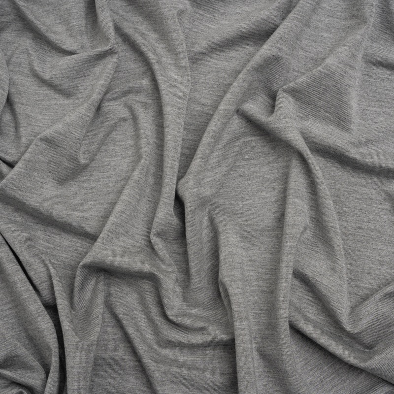 Stretch Bamboo Jersey – Heathered Gray – Willow Collection
