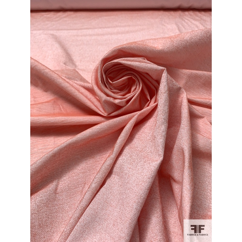 Woven Ombr Cotton Poplin – Orange / Off-White Fabric by the Yard