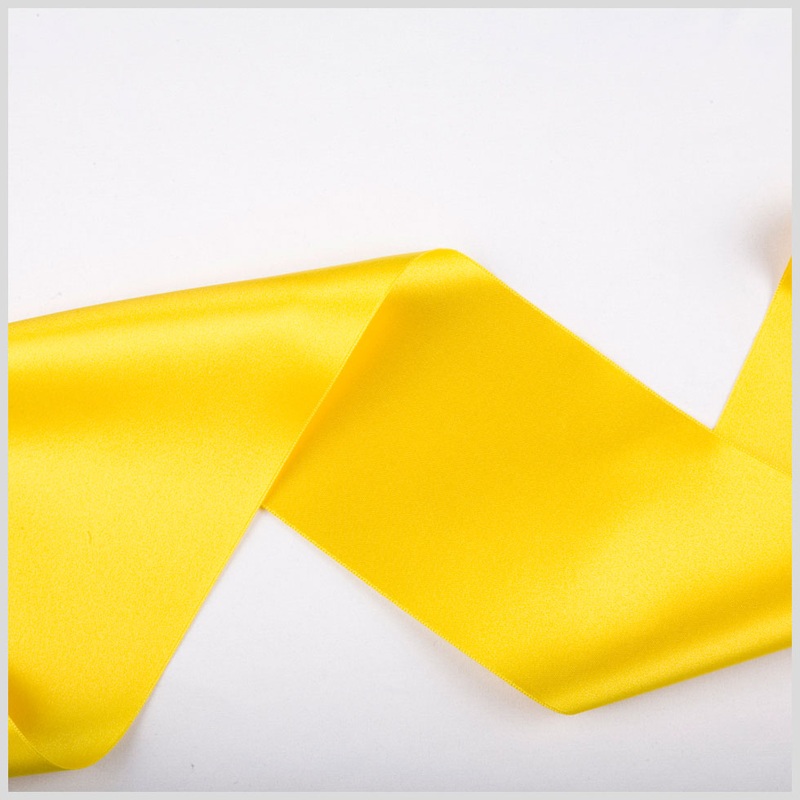 3.75″ Yellow Double Face French Satin Ribbon