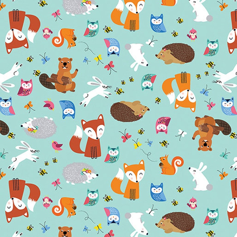 Happy Camper Forest Friends Light Aqua