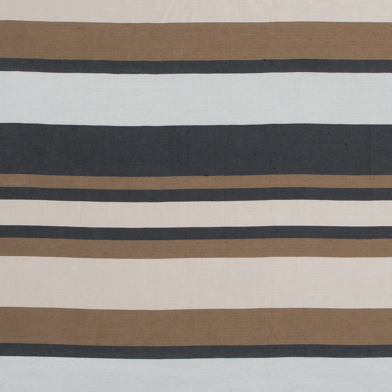 Spiced Latte Barcode Striped Rayon Shantung