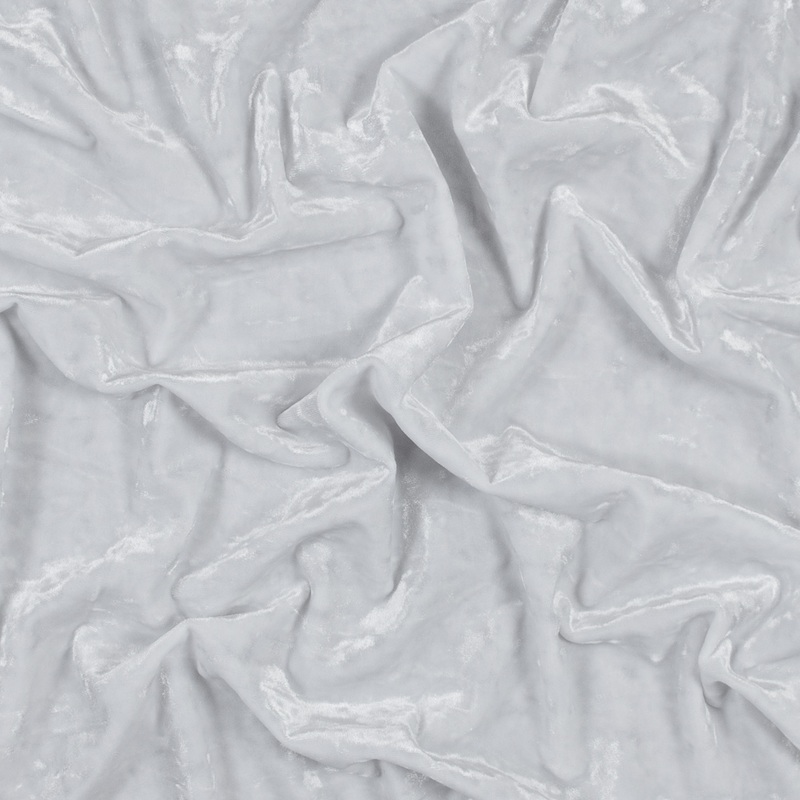 Stretch Crushed Velour – White