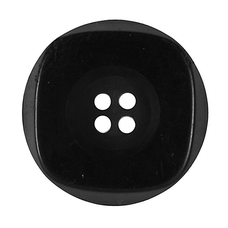 Black 4-Hole Plastic Button – 54L/34mm