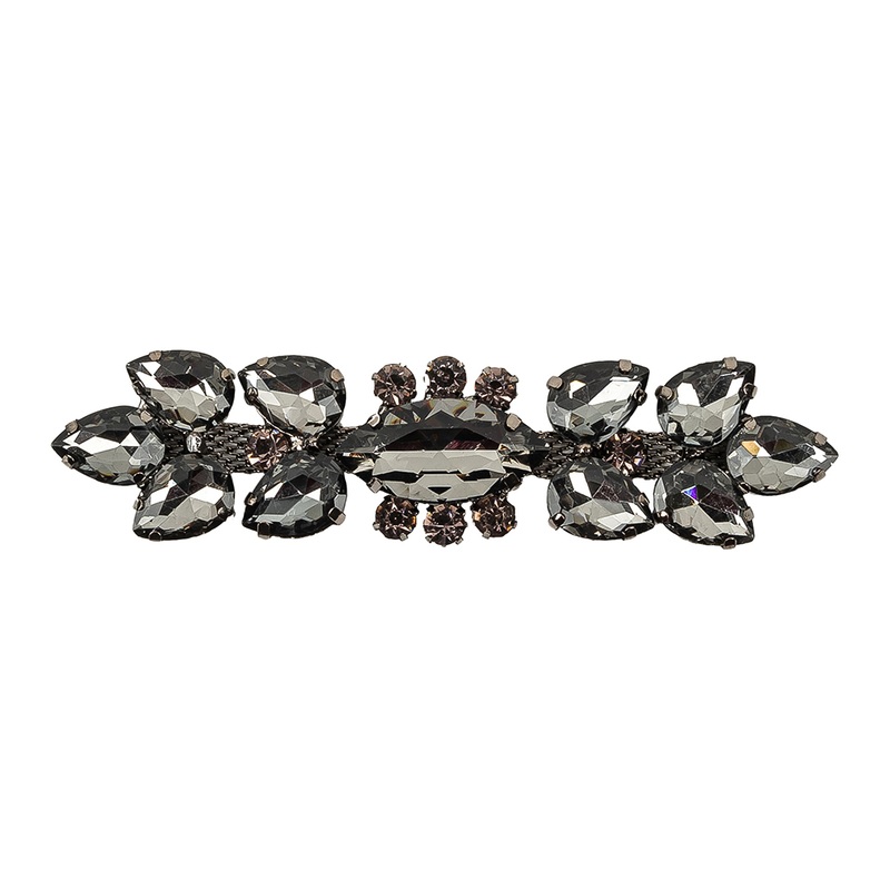 Gunmetal Sew-on Applique –  4″ x 0.875″