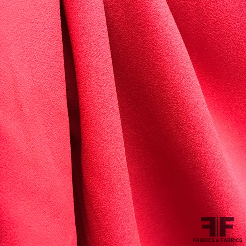 Italian Double Faced Poly-Rayon Crepe – Pink Fabric by the Yard