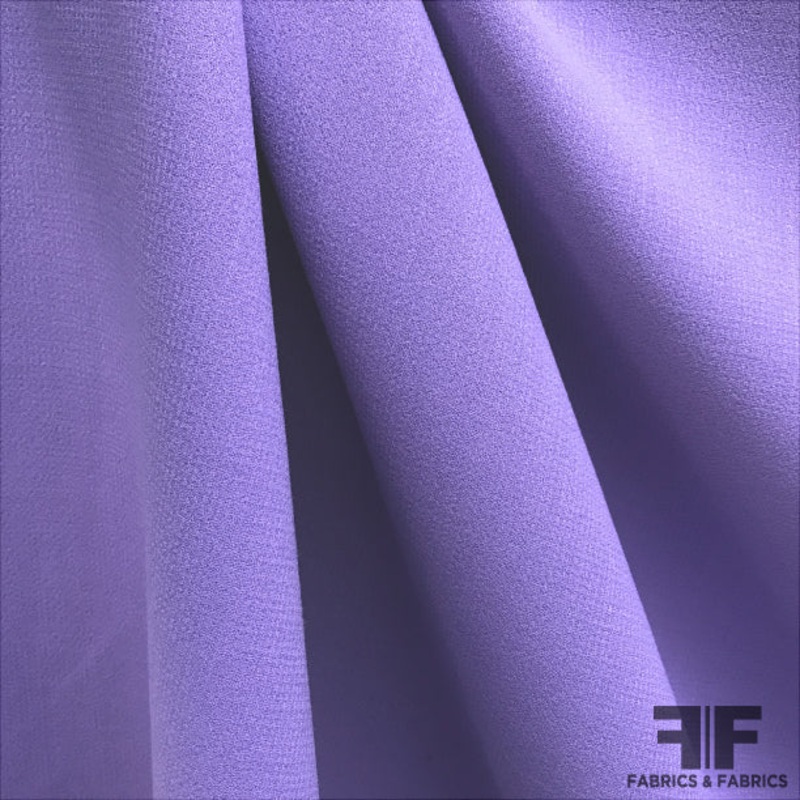 Italian Double-Faced Wool Crepe – Purple Fabric by the Yard