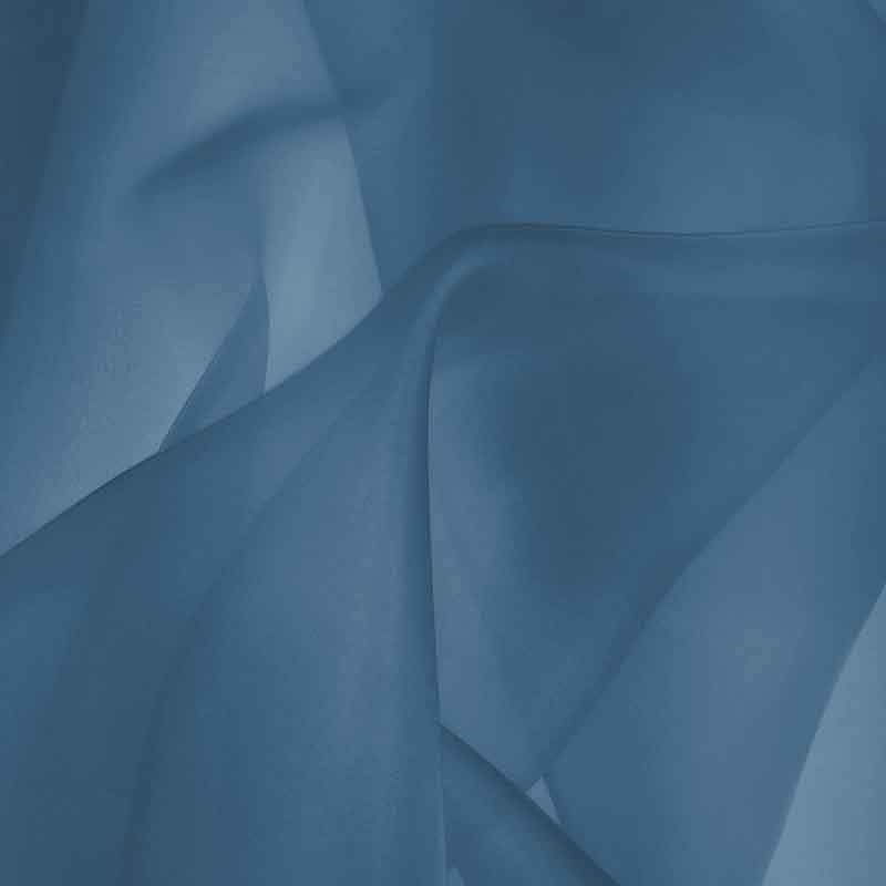 Silk Organza – Stone Wash Blue Fabric by the Yard