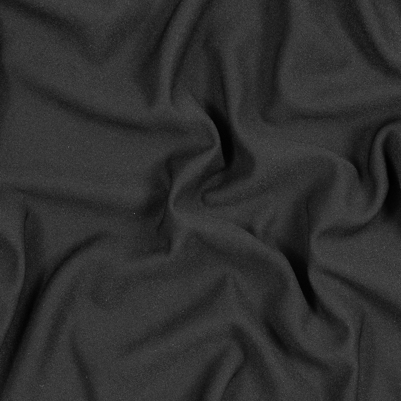 Black Solid Stretch Twill