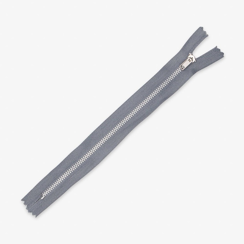 Metal Trouser Zips Grey – 20cm